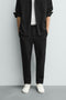 ZARA COMFORT JOGGER WAIST TROUSER - BLACK