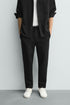 ZARA COMFORT JOGGER WAIST TROUSER - BLACK