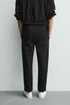 ZARA COMFORT JOGGER WAIST TROUSER - BLACK