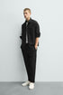 ZARA COMFORT JOGGER WAIST TROUSER - BLACK