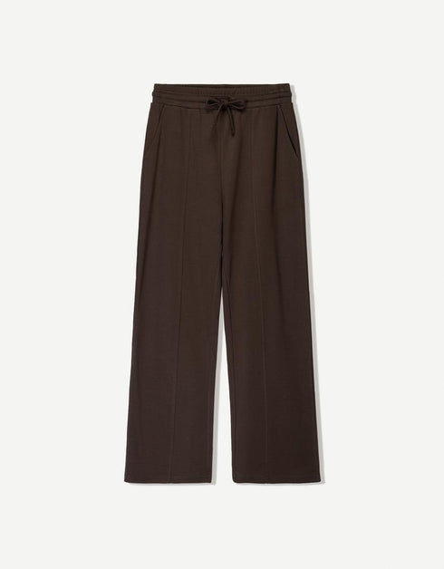 BERSHKA INTERLOCK WIDE LEG TROUSER