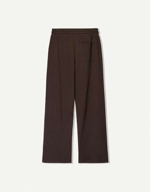 BERSHKA INTERLOCK WIDE LEG TROUSER