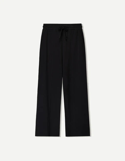 BERSHKA INTERLOCK WIDE LEG TROUSER