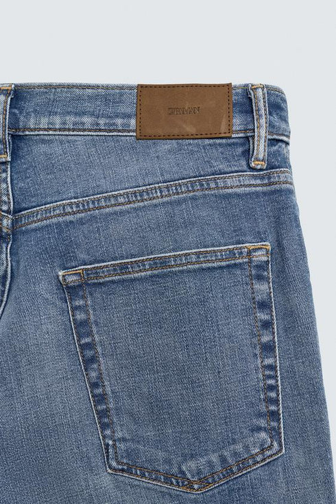 ZARA BASIC SLIM FIT WASHED BLUE DENIM JEANS