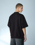 BERSHKA RELAXED FIT ESSENTIAL T-SHIRT - BLACK