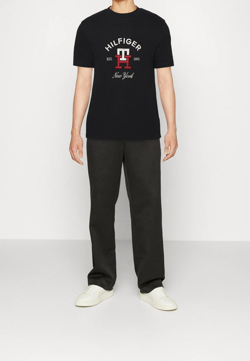 TOMMY HILFIGER NEW YORK EMBROIDERED LOGO CREW NECK T-SHIRT