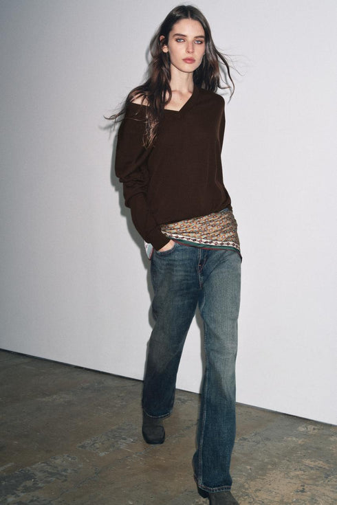 ZARA COLLECTION MID-RISE BAGGY JEANS