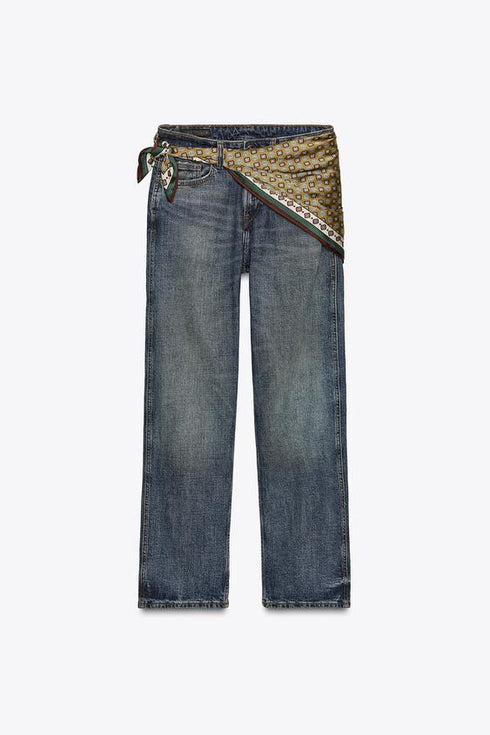 ZARA COLLECTION MID-RISE BAGGY JEANS
