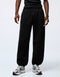 BERSHKA BASIC BAGGY FIT JOGGER - BLACK