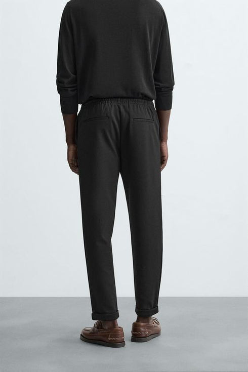 ZARA TEXTURE JOGGEER TROUSER - BLACK