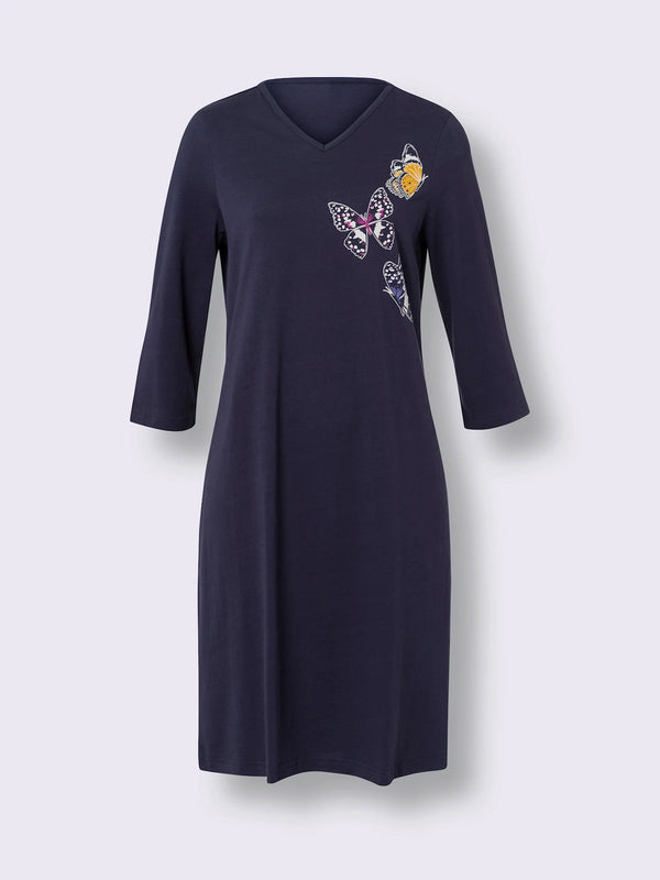 BUTTERFLY PRINT NIGHT LONG SHIRT