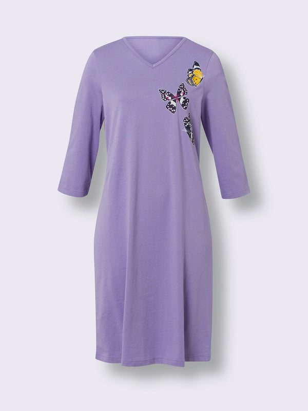 BUTTERFLY PRINT NIGHT LONG SHIRT