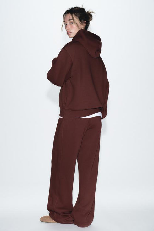 ZARA PLUSH STRAIGHT LEG FLEECE PANTS