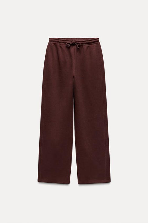 ZARA PLUSH STRAIGHT LEG FLEECE PANTS