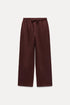 ZARA PLUSH STRAIGHT LEG FLEECE PANTS