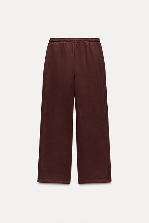 ZARA PLUSH STRAIGHT LEG FLEECE PANTS