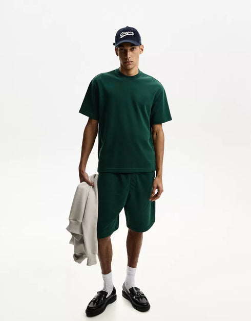 BERSHKA PLUSH COMFORT BERMUDA SHORTS