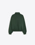 BERSHKA DARK GREEN OVERSIZED QUARTER ZIP SWEATSHIRT