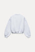 ZARA BASIC PLUSH SWEATSHIRT - GREY