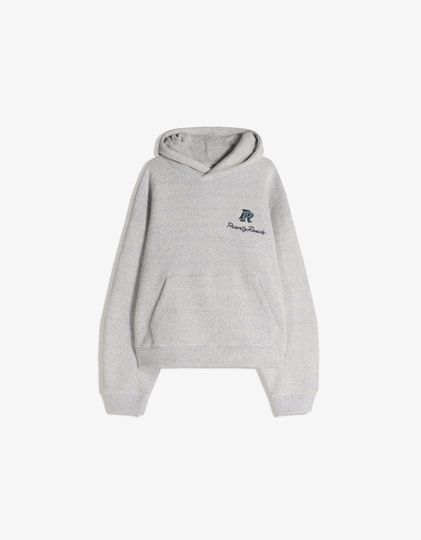 BERSHKA BOXY-FIT EMBROIDERED HOODIE