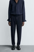 ZARA TEXTURE JOGGEER TROUSER - NAVY BLUE