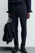 ZARA TEXTURE JOGGEER TROUSER - NAVY BLUE