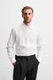 ZARA BASIC TEXTURED SHIRT - WHITE