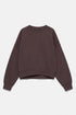 PULL&BEAR ROUND NECK OVERSIZED SWEATSHIRT - BROWN