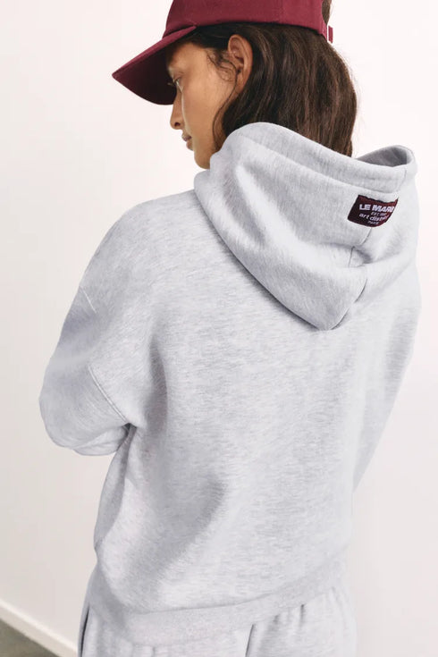 PULL AND BEAR STAR GRAPHIC HOODIE - GREY