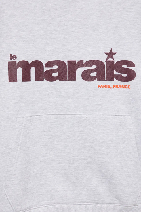 PULL AND BEAR STAR GRAPHIC HOODIE - GREY