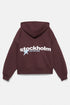 PULL&BEAR STAR GRAPHIC HOODIE - MAROON