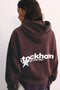 PULL&BEAR STAR GRAPHIC HOODIE - MAROON