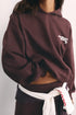 PULL&BEAR STAR GRAPHIC HOODIE - MAROON