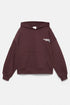 PULL&BEAR STAR GRAPHIC HOODIE - MAROON