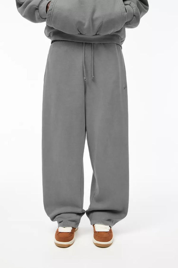 PULL&BEAR STWD SKATER FIT SWEATPANTS - BLUISH GREY