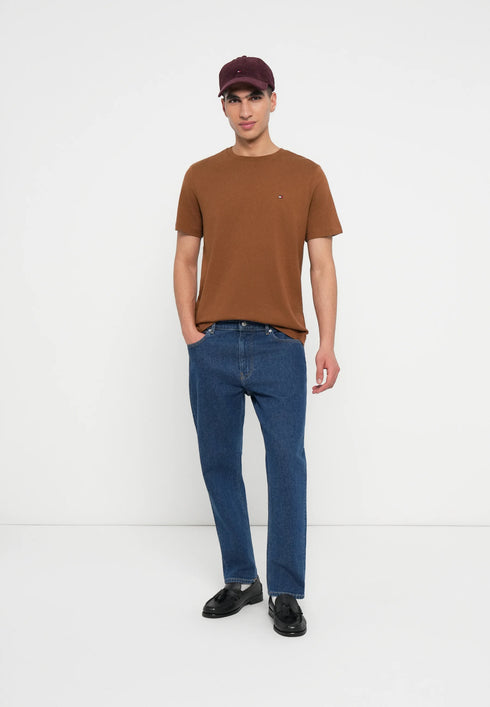 TOMMY HILFIGER CORE STRETCH CREWNECK T-SHIRT - BROWN