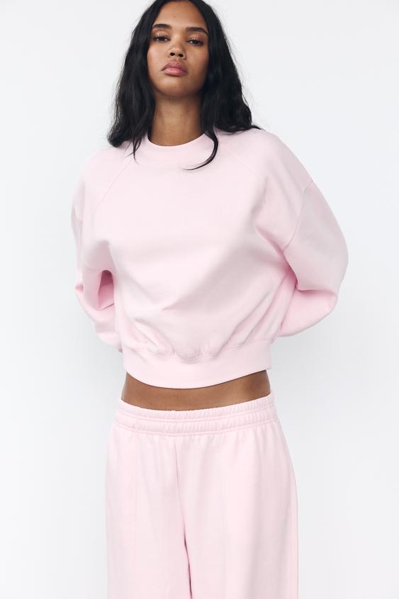 ZARA BASIC PLUSH SWEATSHIRT