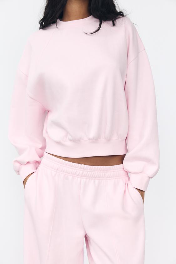 ZARA BASIC PLUSH SWEATSHIRT