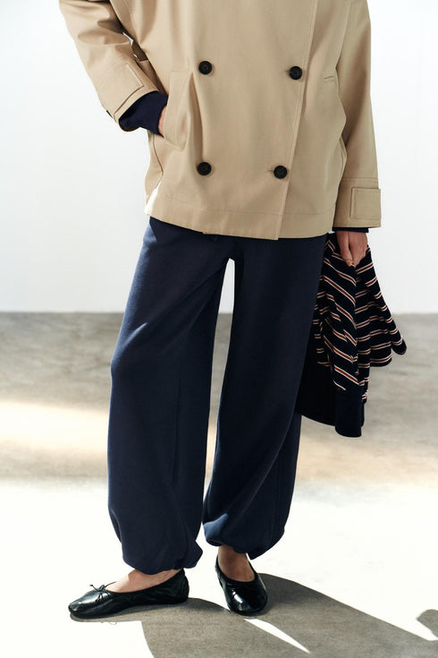 ZARA BASIC STRAIGHT PLUSH TROUSER WITH ADJUSTABLE HEM