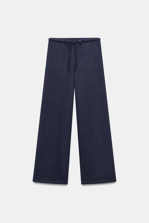 ZARA BASIC STRAIGHT PLUSH TROUSER WITH ADJUSTABLE HEM