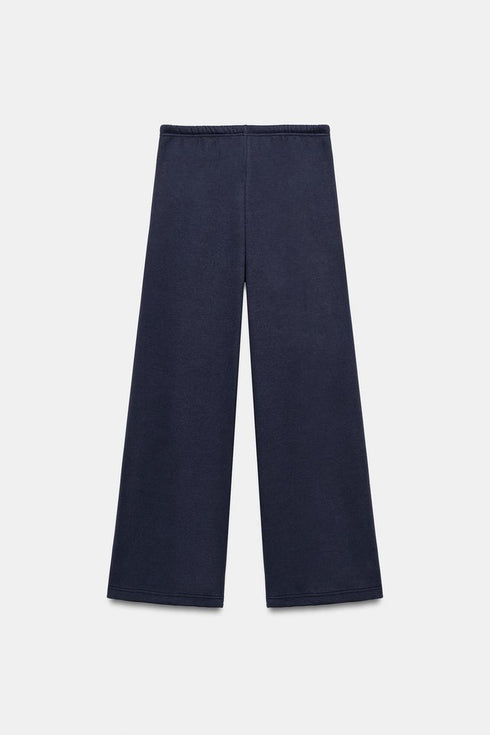 ZARA BASIC STRAIGHT PLUSH TROUSER WITH ADJUSTABLE HEM