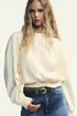 ZARA BASIC PLUSH SWEATSHIRT