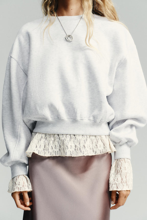 ZARA BASIC PLUSH SWEATSHIRT