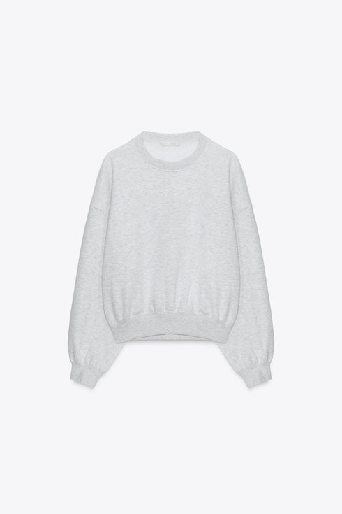 ZARA BASIC PLUSH SWEATSHIRT