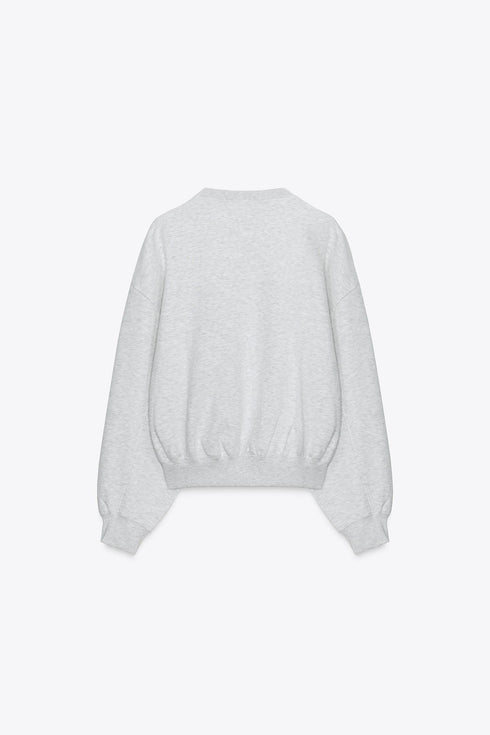ZARA BASIC PLUSH SWEATSHIRT