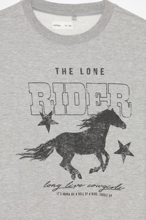 LEFTIE'S THE LONE RIDER PRINTED SWEATSHIRT
