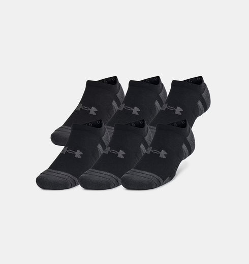 UNDER ARMOUR TRAINING NO-SHOW SOCKS (6 PACK) - BLACK