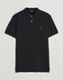 POLO RALPH LAUREN CUSTOM SLIM FIT ICONIC MESH POLO SHIRT - BLACK