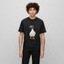 HUGO DUCK PRINTED T-SHIRT - BLACK