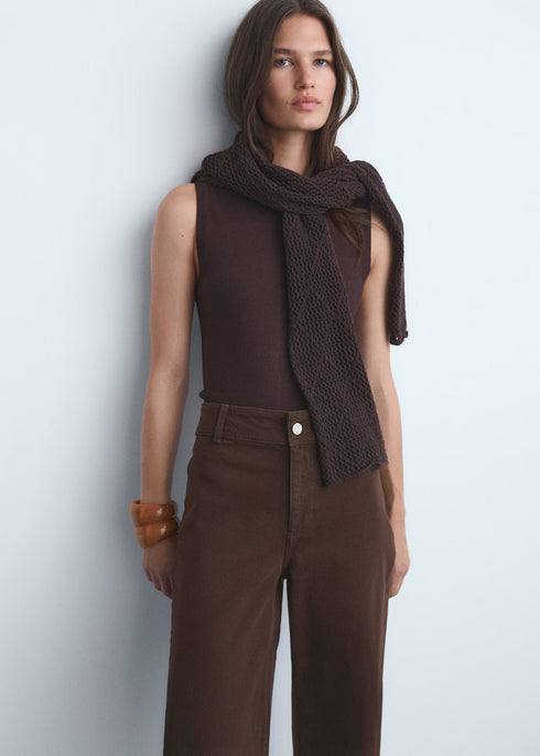 MANGO CATHERIN CULOTTE HIGH-RISE JEANS